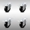 Service Caster 4 Inch SS Hard Rubber Wheel Swivel Top Plate Caster Set with Total Lock Brake SCC-SSTTL20S414-HRS-4 - alternate 1